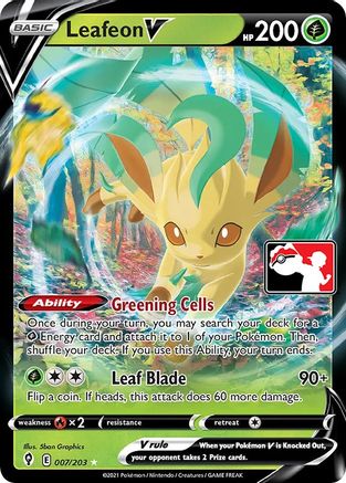 Leafeon V (7) [Prize Pack Series Cards] Holofoil - Ultra Rare