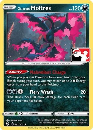 Galarian Moltres (93) [Prize Pack Series Cards] - Rare