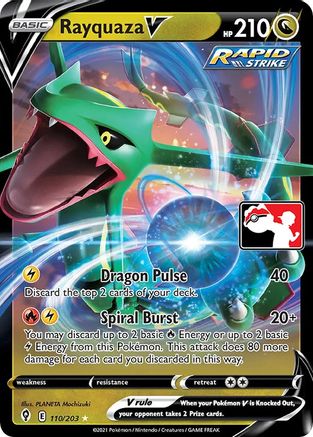 Rayquaza V (110) [Prize Pack Series Cards] Holofoil - Ultra Rare