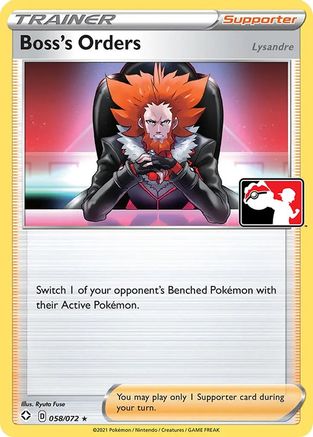 Boss's Orders (58/072) [Prize Pack Series Cards] Holofoil - Rare