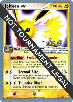 Jolteon ex - 2006 (Jimmy Ballard) (109) [World Championship Decks] - Ultra Rare