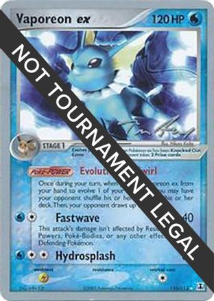 Vaporeon ex - 2007 (Tom Roos) (110) [World Championship Decks] - Ultra Rare