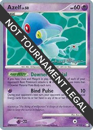 Azelf - 2010 (Mychael Bryan) (004) [World Championship Decks] - Rare