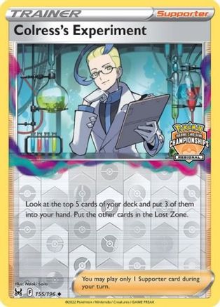 Colress's Experiment (Regional Championships) (155) [League & Championship Cards] Reverse Holofoil - Promo