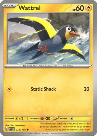 Wattrel (078/198) [SV01 Scarlet & Violet Base Set] Reverse Holofoil - Common