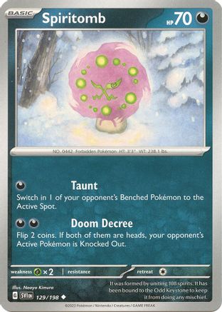 Spiritomb (129) [SV01 Scarlet & Violet Base Set] Reverse Holofoil - Uncommon