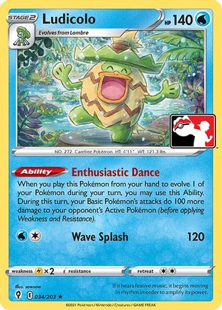 Ludicolo (34) [Prize Pack Series Cards] - Rare