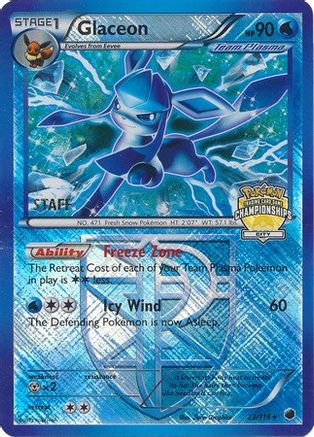 Glaceon (City Championships) [Staff] (23/116) [League & Championship Cards] Holofoil - Promo