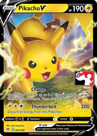 Pikachu V (43) [Prize Pack Series Cards] Holofoil - Ultra Rare
