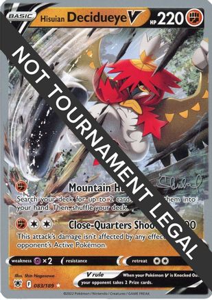 Hisuian Decidueye V - 2022 (Ondrej Skubal) (083) [World Championship Decks] - Ultra Rare