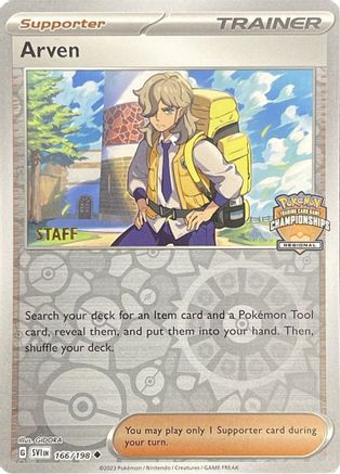 Arven (Regional Championships) [Staff] (166/198) [League & Championship Cards] Reverse Holofoil - Promo