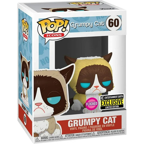 Grumpy Cat - Pop! Icons Grumpy Cat #60 (Flocked) (Entertainement Earth Exclusive)