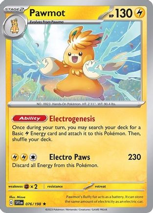 Pawmot (Line Holo) (076/198) [Miscellaneous Cards & Products] Holofoil - Rare