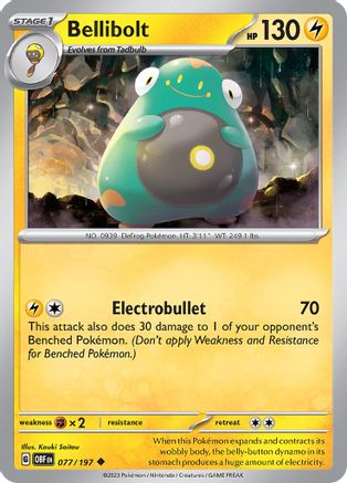 Bellibolt (077/197) [SV03 Obsidian Flames] Reverse Holofoil - Uncommon