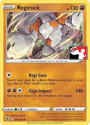 Regirock (75/189) [Prize Pack Series Cards] - Rare