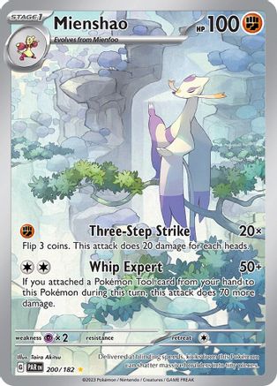 Mienshao (200/182) [SV04 Paradox Rift] Holofoil - Illustration Rare