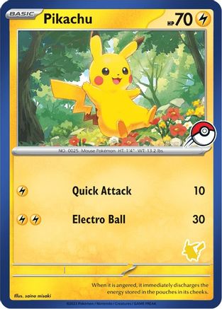 Pikachu (Blue Border) [My First Battle] - Unconfirmed