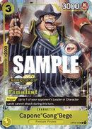 Capone"Gang"Bege (CS 2023 Top Players Pack) [Finalist] (OP04-100) - One Piece Promotion Cards Foil