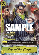 Capone"Gang"Bege (CS 2023 Top Players Pack) [Winner] (OP04-100) - One Piece Promotion Cards Foil