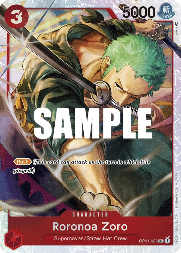 Roronoa Zoro - OP01-025 (Ultra Deck: The Three Captains) [OP-PR - OP01-025]
