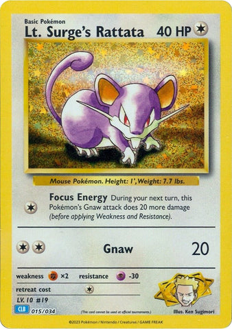 Lt. Surge's Rattata [CL - 015/034]