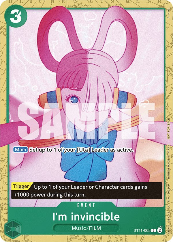 I'm invincible (Starter Deck 11: Uta Deck Battle) [OP-PR - ST11-005]