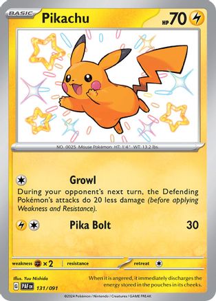 Pikachu (131/091) [SV Paldean Fates] Holofoil - Shiny Rare