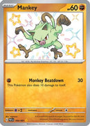 Mankey (169/091) [SV Paldean Fates] Holofoil - Shiny Rare