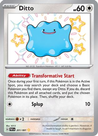 Ditto (201) [SV Paldean Fates] Holofoil - Shiny Rare