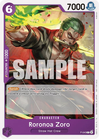 Roronoa Zoro (OP-06 Pre-Release Tournament) [Participant] [OP-PR - P-045]
