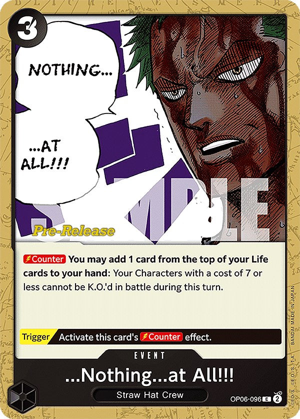 ...Nothing...at All!!! [OP06 PRE - OP06-096]