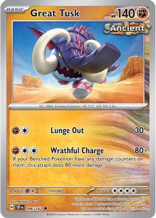 Great Tusk (096/162) [SV05 Temporal Forces] Reverse Holofoil - Uncommon