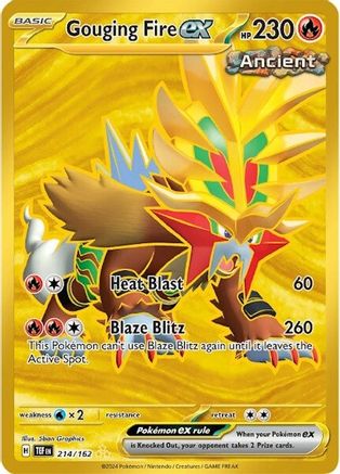 Gouging Fire ex (214/162) [SV05 Temporal Forces] Holofoil - Hyper Rare