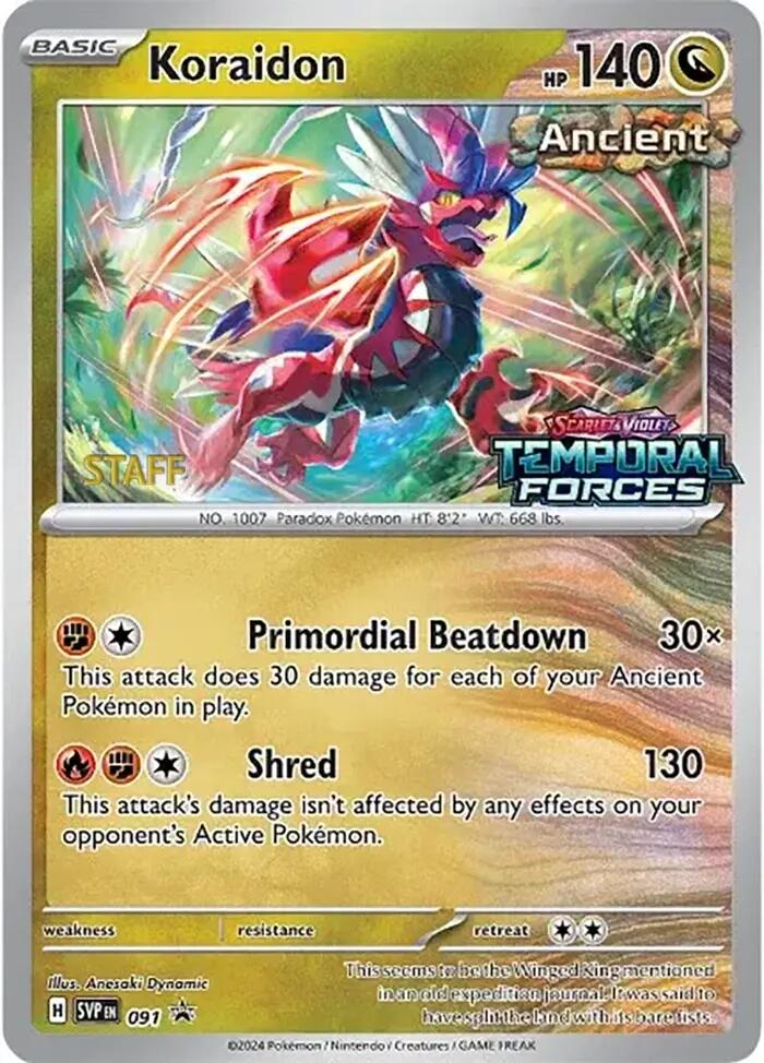 Koraidon - 091 (Prerelease) [Staff] [SVP - 091]