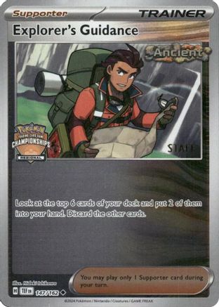 Explorer's Guidance (Regional Championships) [Staff] (147/162) [League & Championship Cards] Reverse Holofoil - Uncommon