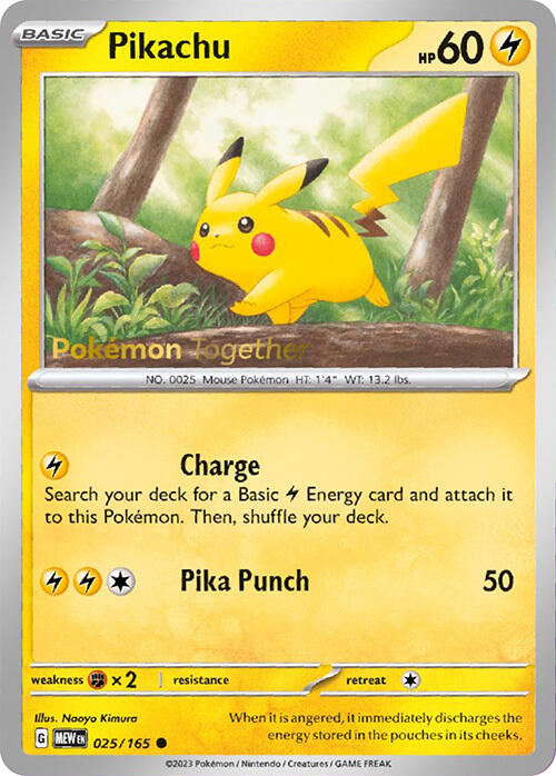 Pikachu - 025/165 (Pokemon Together) [MCAP - 025/165]