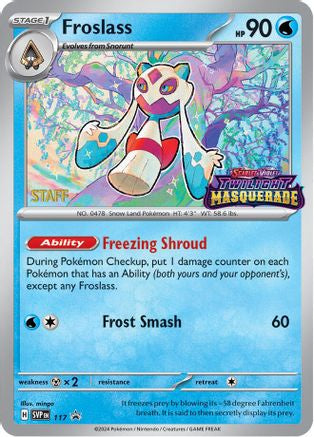 Froslass (Prerelease) [Staff] (117) [SV Scarlet & Violet Promo Cards] Holofoil - Promo