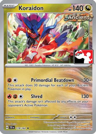 Koraidon (119) [Prize Pack Series Cards] - Rare