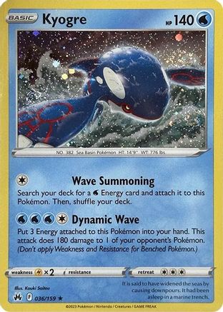 Kyogre (Pixel Holo) (036/159) [Miscellaneous Cards & Products] Holofoil - Holo Rare