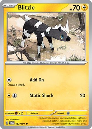 Blitzle (062) [SV08 Surging Sparks] Reverse Holofoil - Common