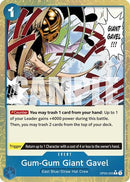 Gum-Gum Giant Gavel (Textured Foil) (OP03-055) - Premium Booster -The Best- Foil