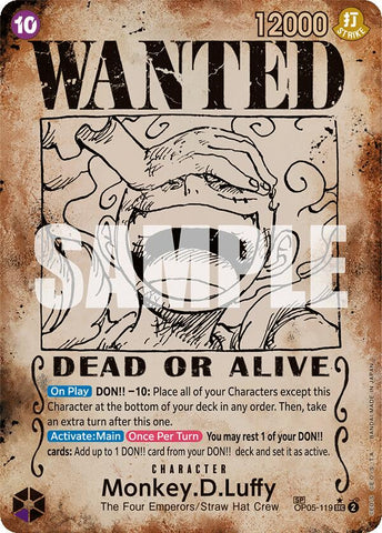 Monkey.D.Luffy (Wanted Poster) [OP09 - OP05-119]