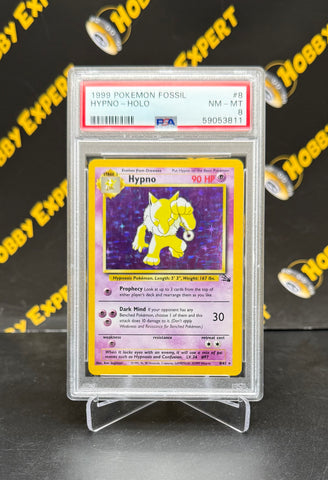 Hypno Holo #8 - Fossil Unlimited - PSA 8