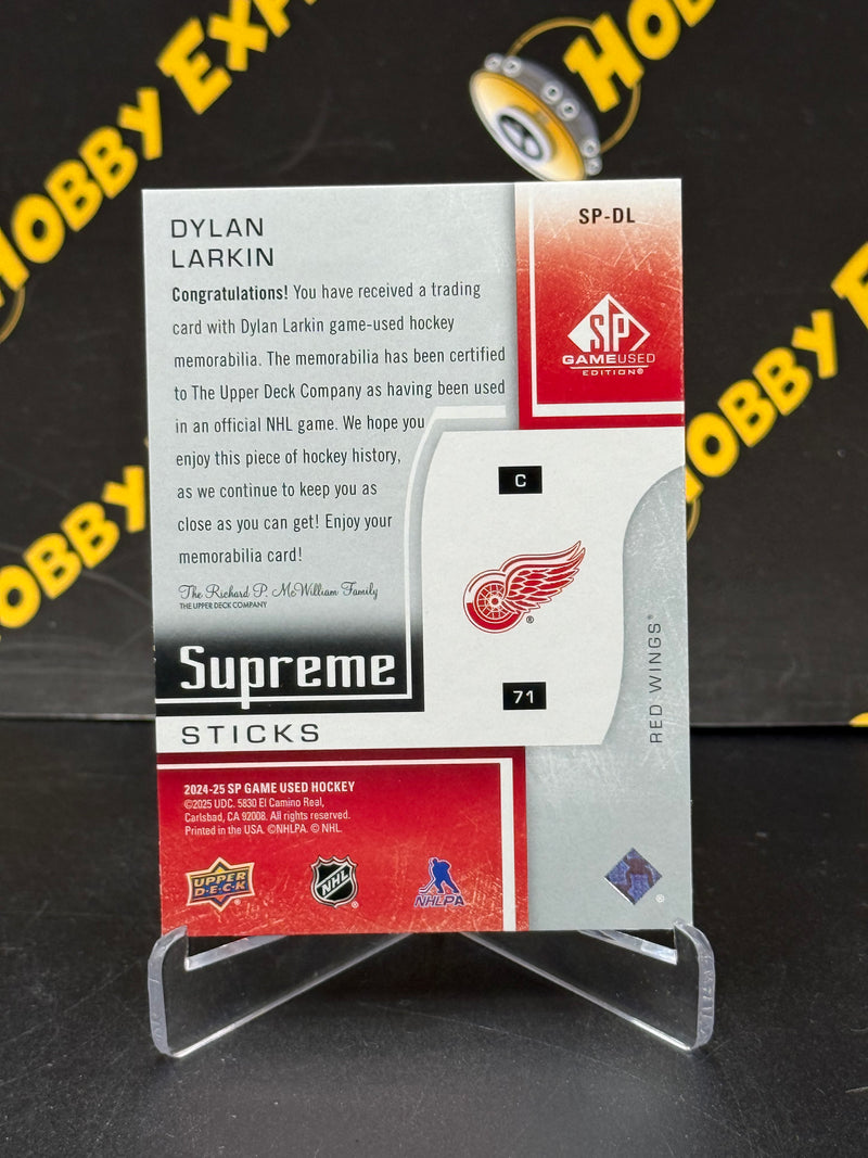 Dylan Larkin Supreme Sticks 07/15 - Detroit Red Wings 2024-25 SP Game Used