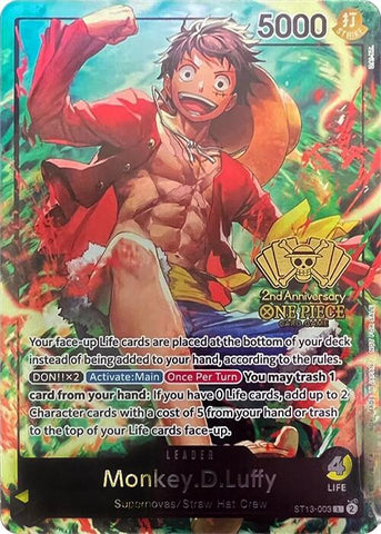 Monkey.D.Luffy (2nd Anniversary Tournament) [OP-PR - ST13-003]