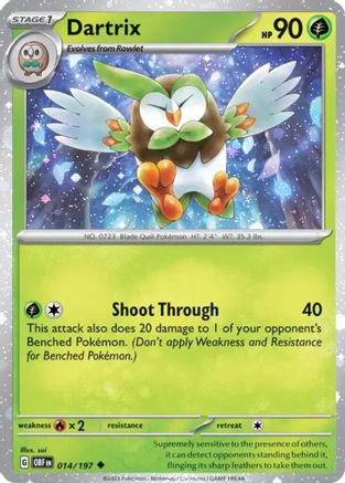 Dartrix (Cosmos Holo) (014/197) [Miscellaneous Cards & Products] Holofoil - Uncommon