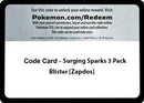 Code Card - Surging Sparks 3 Pack Blister [Zapdos] [SV08 Surging Sparks] - Code Card