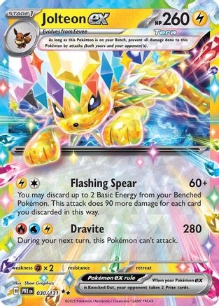 Jolteon ex (030/131) [SV Prismatic Evolutions] Reverse Holofoil - Double Rare