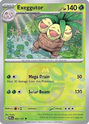 Exeggutor (Master Ball Pattern) (002) [SV Prismatic Evolutions] Holofoil - Uncommon