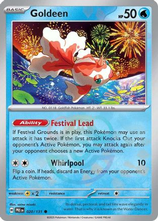 Goldeen (Master Ball Pattern) (020) [SV Prismatic Evolutions] Holofoil - Common
